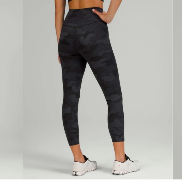 Lululemon NEW Base Pace High-Rise Crop 23" Camo Pants Legging Stretch Pocket 20 - Picture 6 of 16